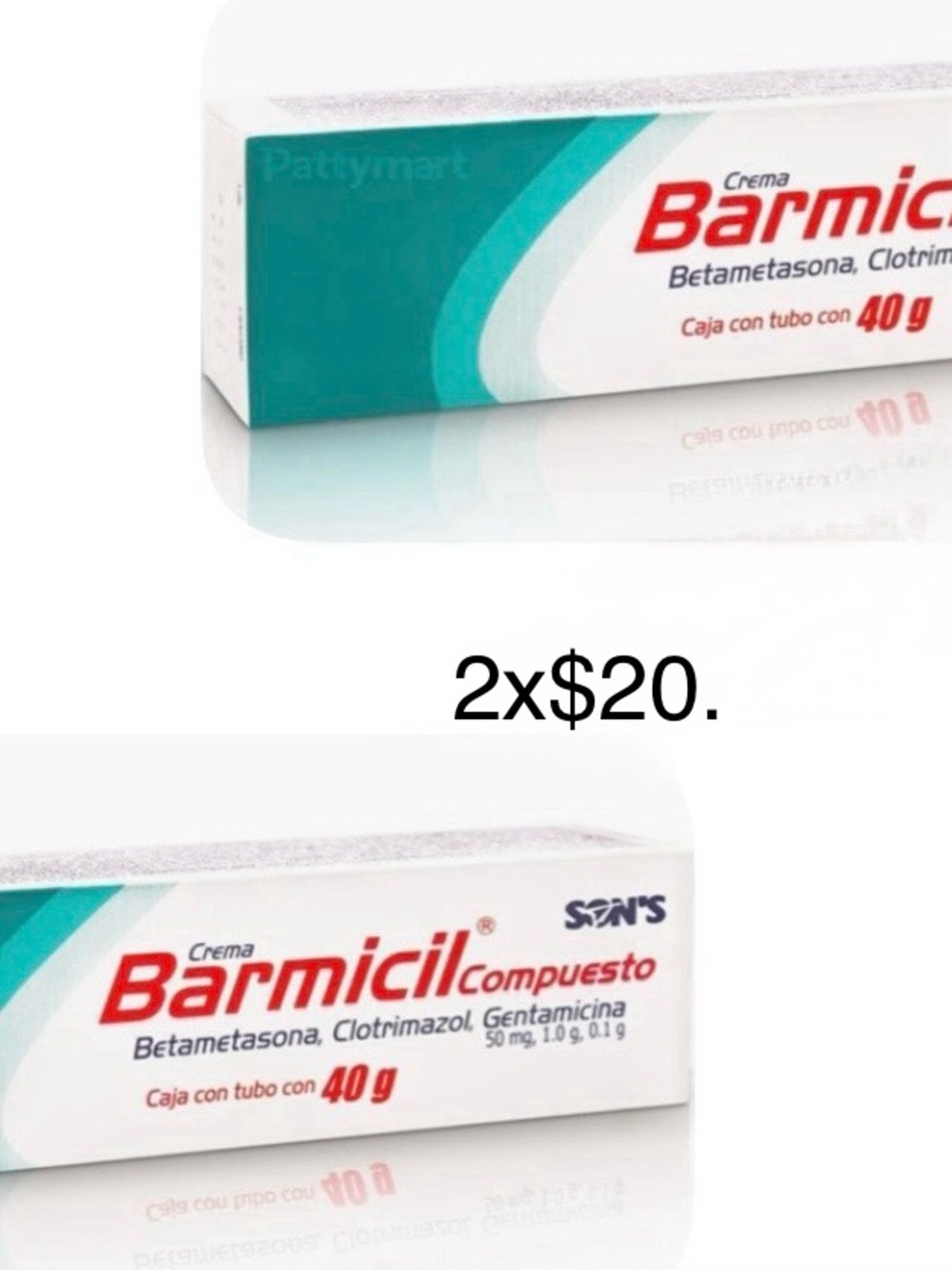 Barmicil Crema - White & Teal Tube (2 Pack)